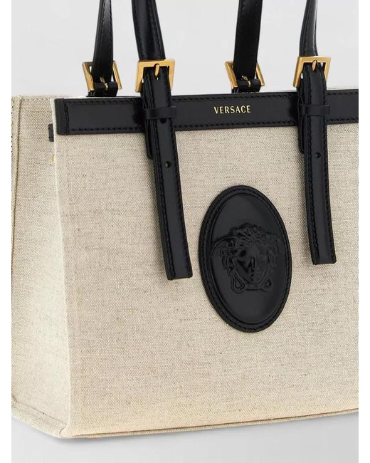 Versace Black Riviere Mini Shoulder Bag Top Handles Strap