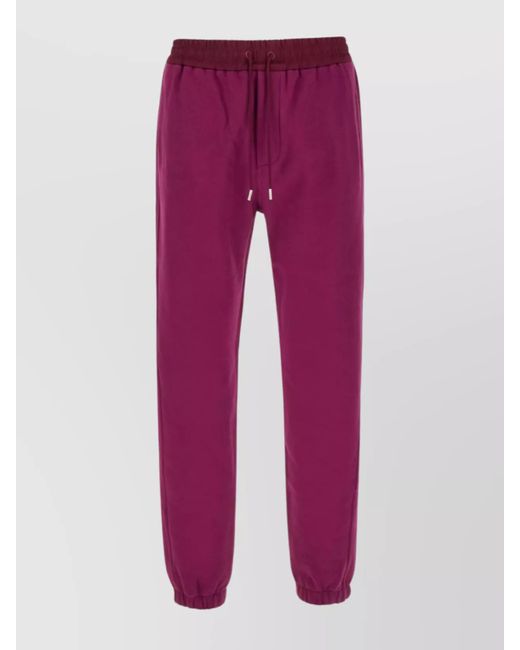 Saint Laurent Purple Cotton Track Pants for men