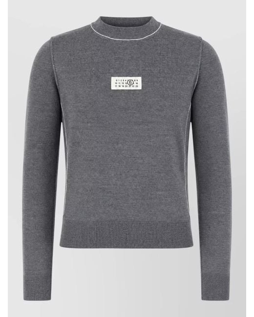 MM6 by Maison Margiela Gray Wool Blend Sweater