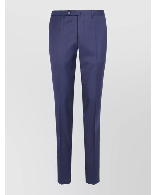 Incotex Blue Regular Chino Trousers Tailored Design for men