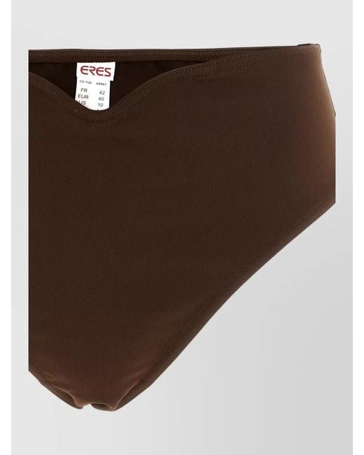 Eres Brown High-Rise V-Detail Bikini Bottoms