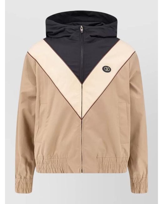 Valentino Blue Hooded Windbreaker Jacket for men