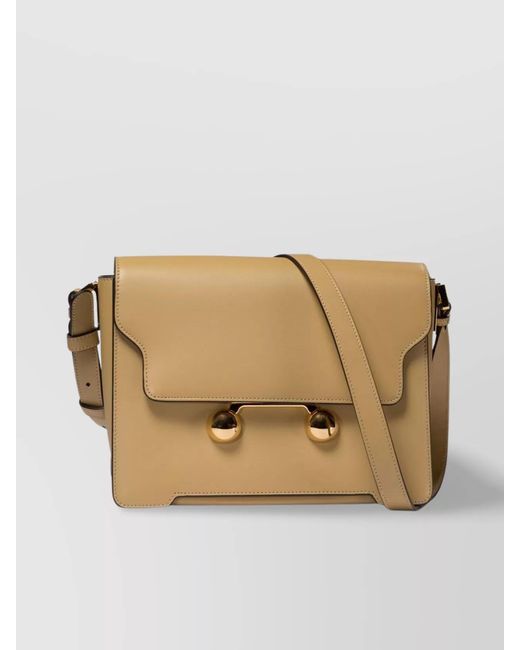 Marni Natural Trunkaroo Medium Leather Shoulder Bag