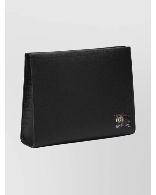 Burberry Black Leather Clutch Bag for men