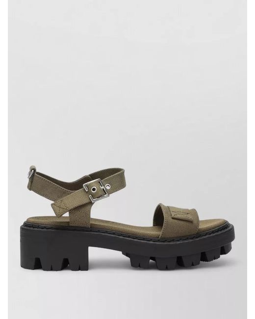 Prada Multicolor Sandals Buckle Detail Chunky Sole Open Toe