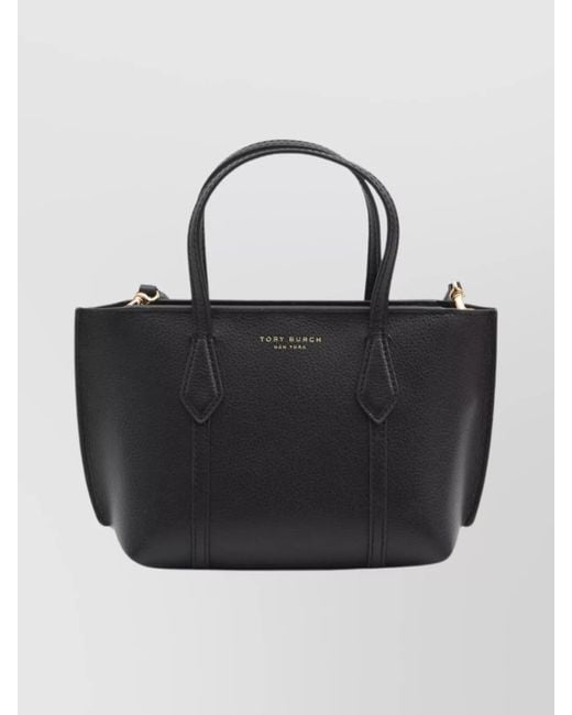 Tory Burch Black Mini Tote Bag Adjustable Strap