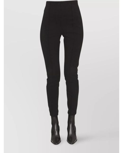 Max Mara Black Satin Slim-Fit Trousers