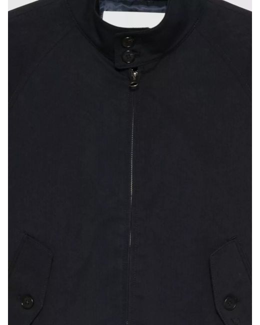 DUNST Black Cotton Blouson Jacket Button Collar