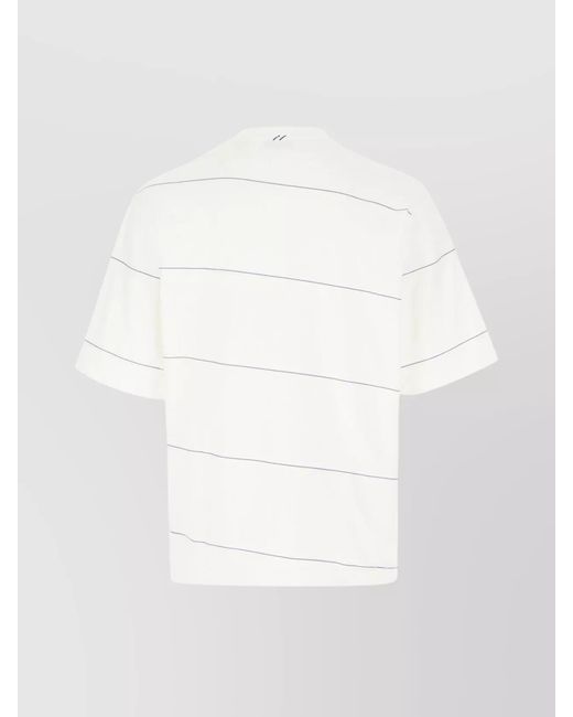 Burberry White Cotton T-Shirt for men