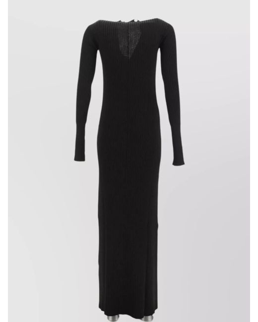 The Attico Black Knit Maxi Dress