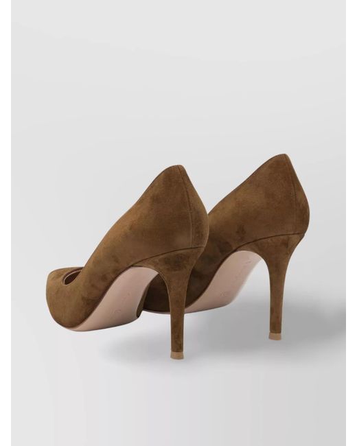 Gianvito Rossi Brown Patent Leather Gianvito 85 Mm Pumps