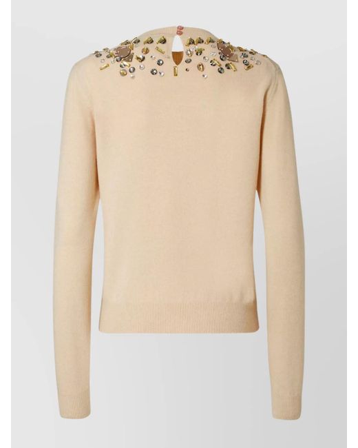 Fendi Natural Cashmere Wool Jumper