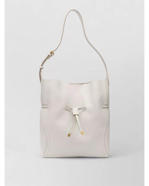 Gianni Chiarini White Leather Shoulder Bag