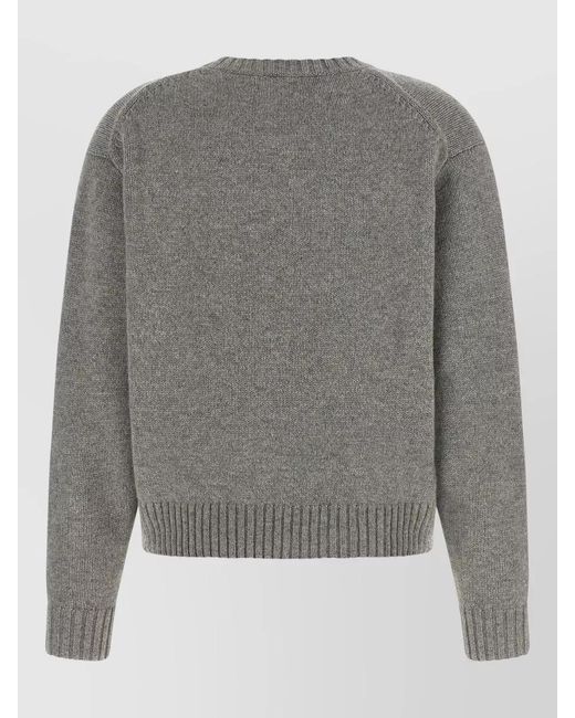 Polo Ralph Lauren Gray Bear Intarsia Knit Crew Neck Sweater