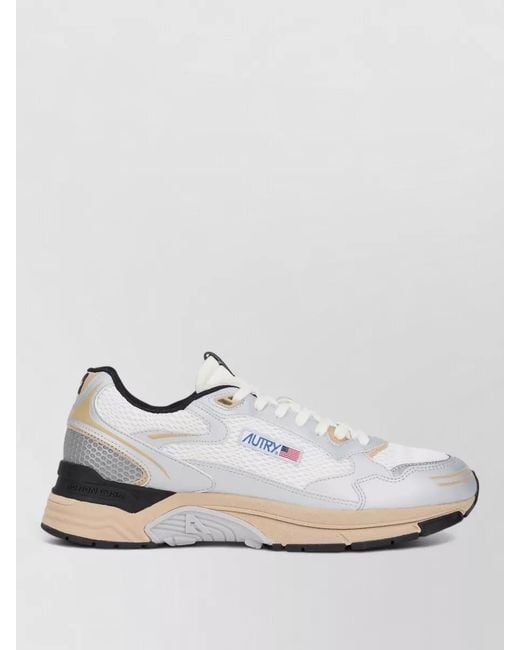 Autry White Sneakers Contrast Mesh Breathable Sporty Silhouette for men