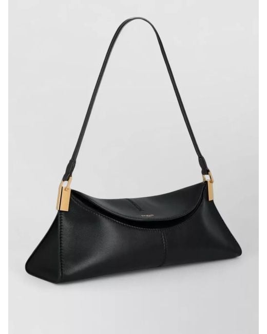 Balmain Black Small Leather Shoulder Bag