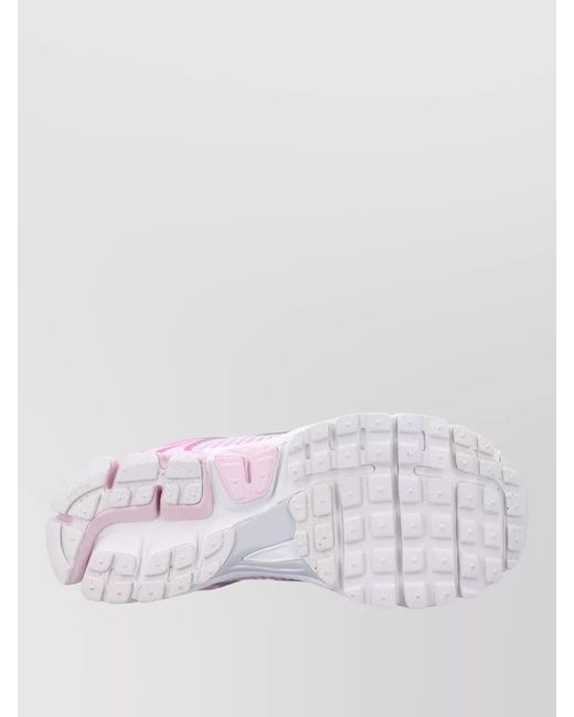 Nike Pink Textile And Leather Low-Top Sneakers