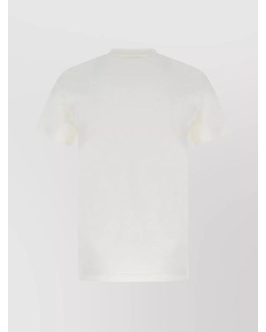 Burberry White Crew Neck Logo T-Shirt for men