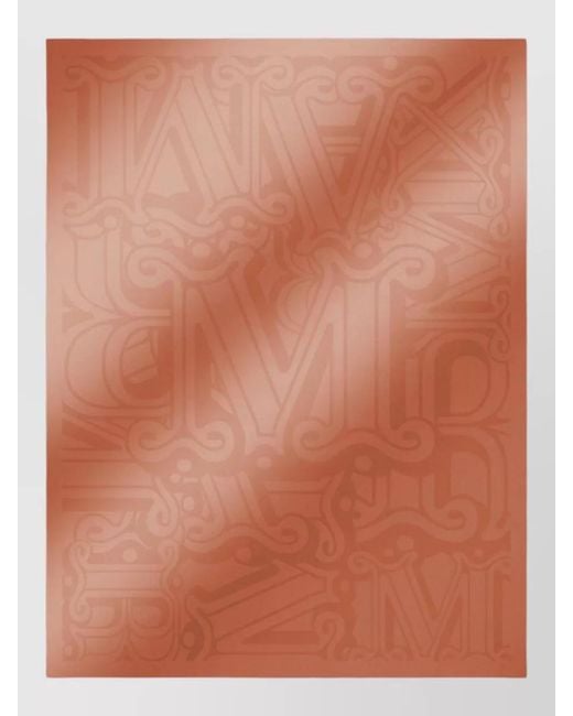 Max Mara Orange Cashmere Jacquard Scarf