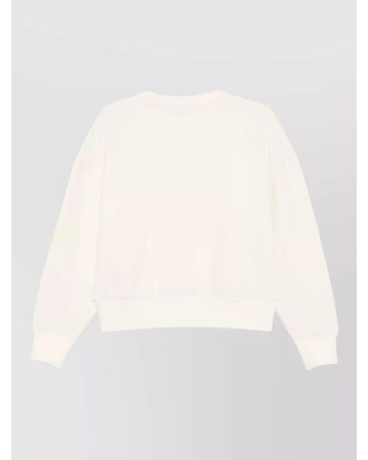 Emporio Armani White Cotton Crew Neck Long Sleeve Sweatshirt