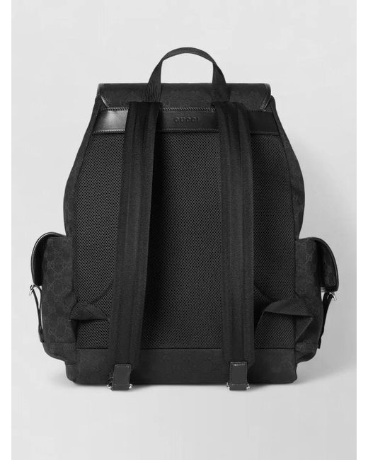 Gucci Black Gg Fabric Backpack for men