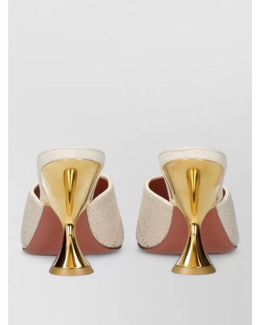 AMINA MUADDI Natural Fabric Mules