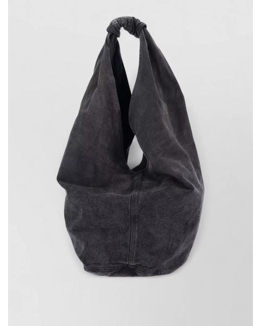 Our Legacy Blue Shoulder Bag Featuring Distinctive Knotted Handle