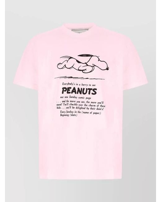 Iceberg Pink Cotton Crew Neck Graphic Print T Shirt for men