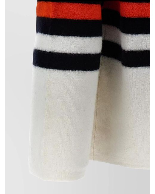 Wales Bonner Red 'Cipher' Striped Long Sleeve Polo Shirt for men