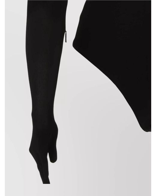 Ambush Black Heart Shaped Gloves Bodysuit