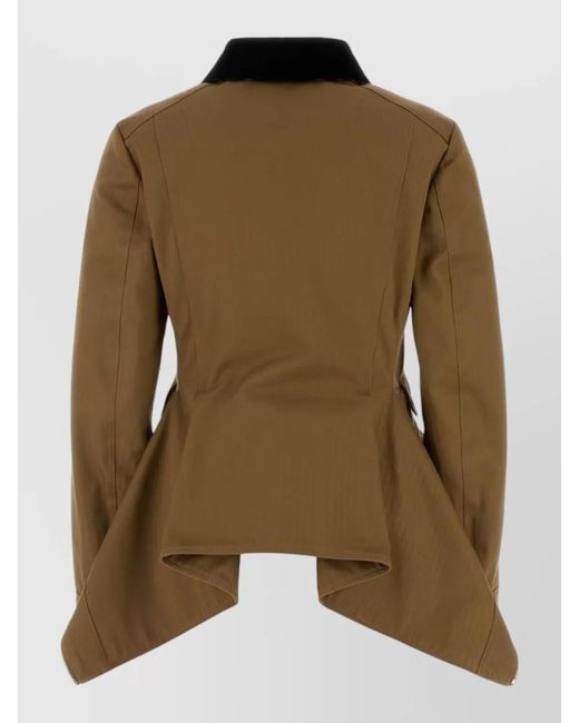 McQueen Green Cotton Fitted Jacket