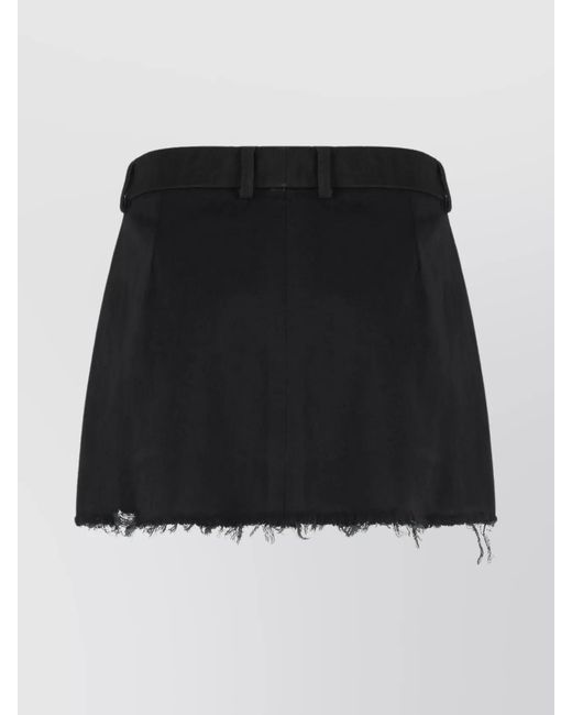Balenciaga Black Wool Mini Skirt