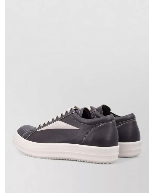 Rick Owens Multicolor Vintage Low Top Lace Up Leather Sneakers for men