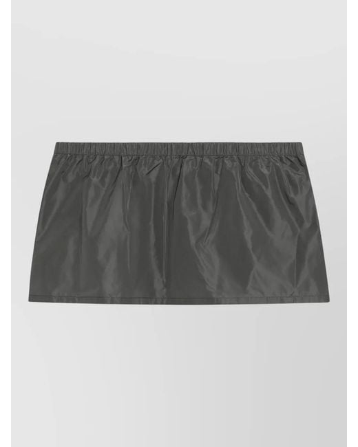 Miu Miu Gray Front Pocket Straight Midi Skirt Design