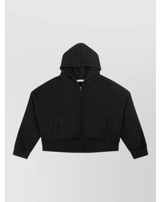 Entire studios Black Cotton Zip-Up Hoodie for men