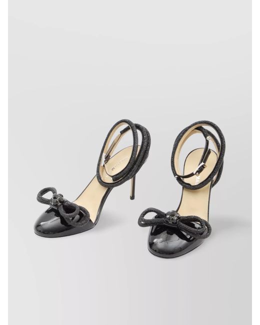 Mach & Mach Multicolor Leather Crystal-Embellished Closed-Toe Sandals