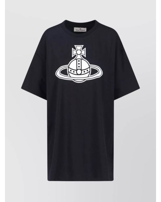 Vivienne Westwood Blue Cotton Oversized Printed T-Shirt