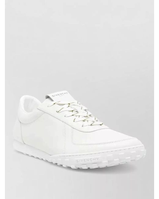 Givenchy White Glide Runner Low Top Leather Sneakers for men