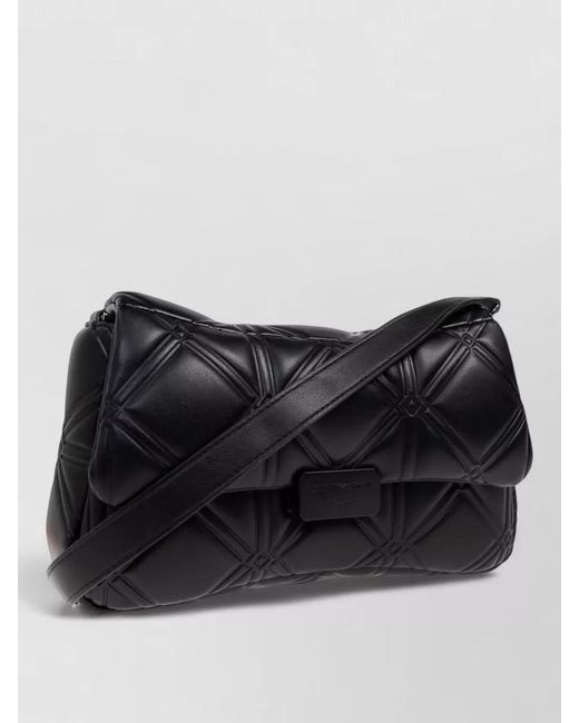 Emporio Armani Black Medium Quilted Crossbody Bag Shoulder Strap