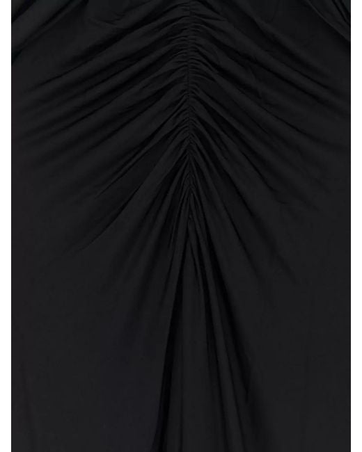 Self-Portrait Black V Neckline Backless Floor Length Dress