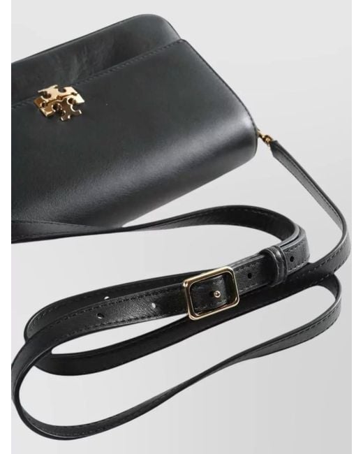 Tory Burch Black Charlie Logo Shoulder Bag Small Crossbody