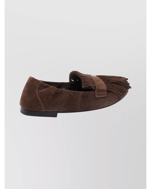 Tory Burch Multicolor Suede Fringe Loafers