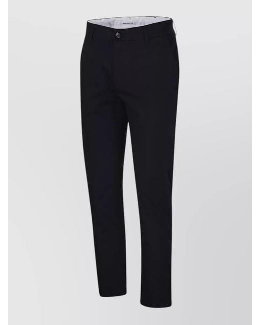 Department 5 Blue Cotton Tailored Trousers for men