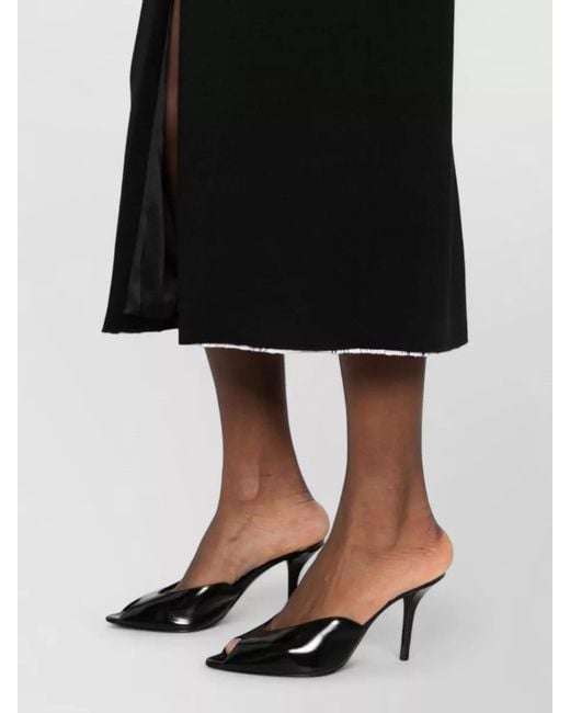Givenchy Black Wool Knee-Length Midi Dress