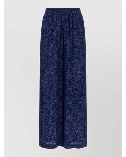 Gianluca Capannolo Blue Claudia Casual Polka Dot Wide Leg Pants