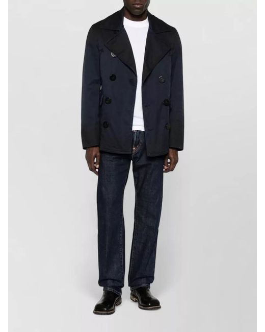 DSquared² Blue Double Breasted Jacket Chest Pockets for men