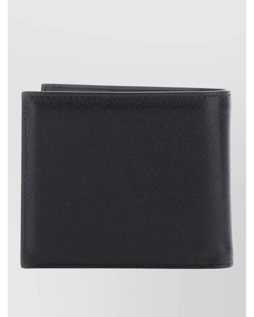 Givenchy Black Leather Padded Bifold Wallet for men
