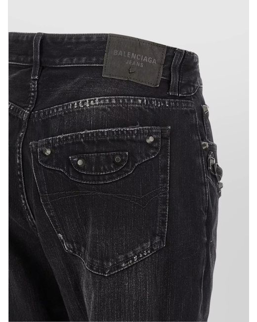 Balenciaga Black Denim Straight-Leg Jeans