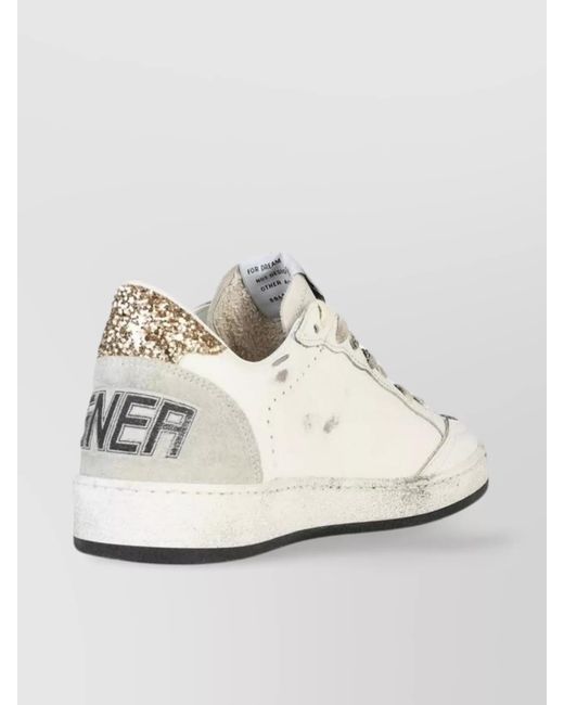 Golden Goose Deluxe Brand Metallic Leather Low Top Sneakers