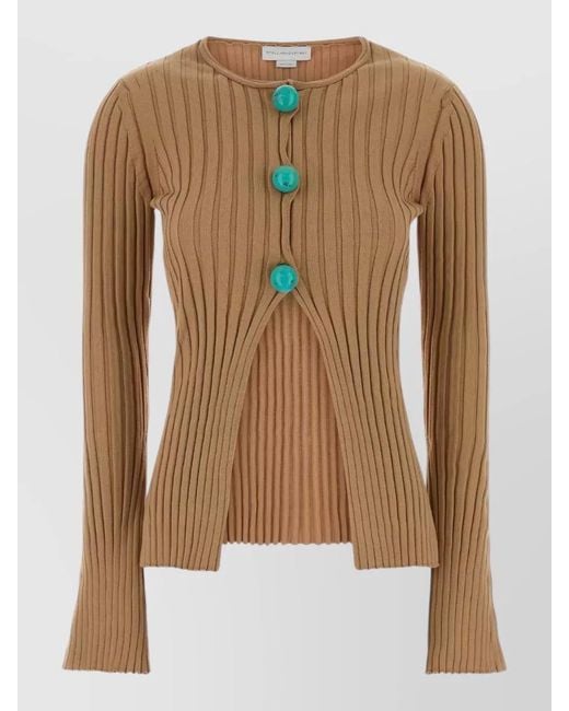 Stella McCartney Brown Cotton Cardigan